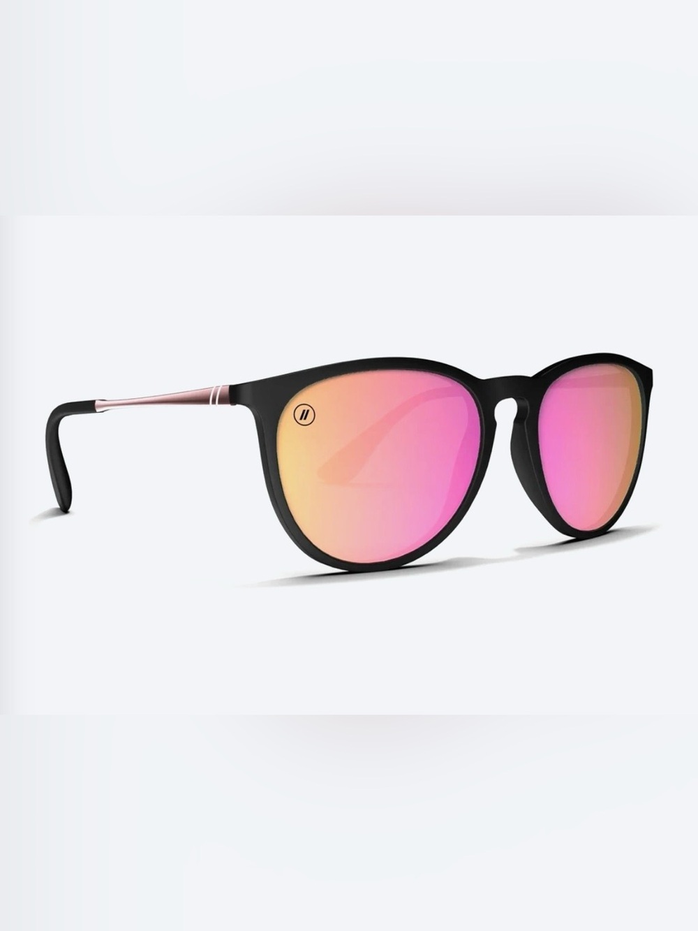 Blenders Northpark Polarized Black Frame Sunglasses with Pink Lenses